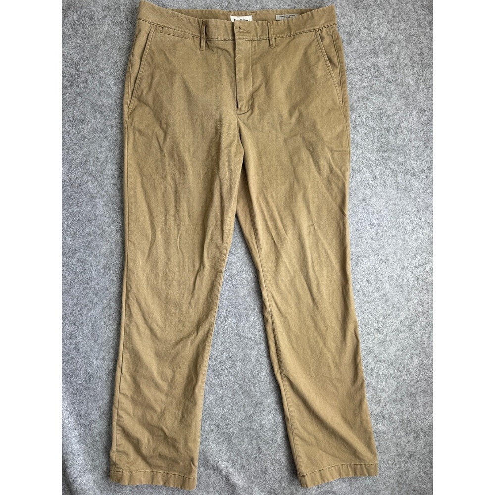 Goodfellow & Co Mens Hennepin Chino Straight Fit Pants 34x32 Tan Khaki Cotton